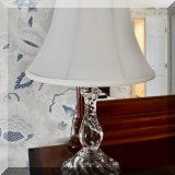 D16. Swirled glass table lamp. 